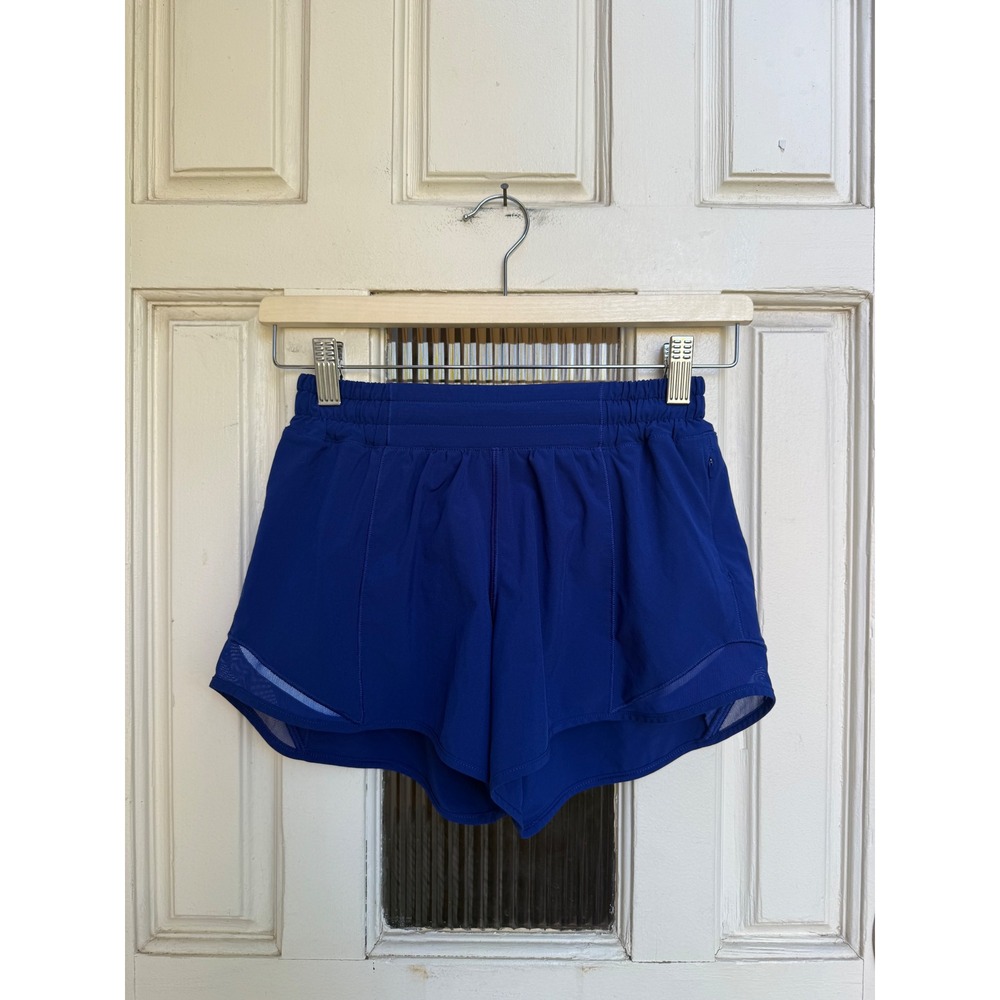 Lululemon Hotty Hot High-Rise Lined Short 4 Royal Blue W7AWGT Size 4 Tall